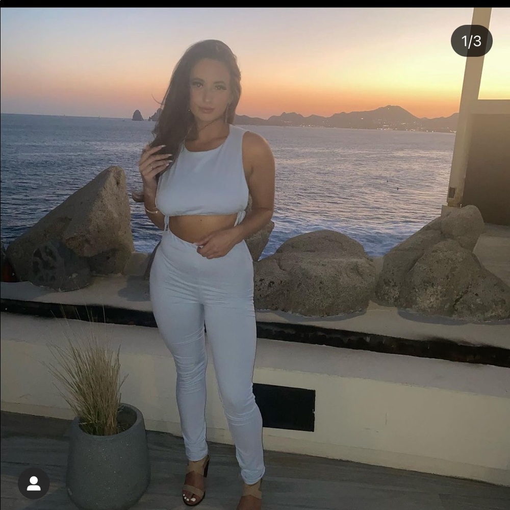 Baby blue 2 piece pants set